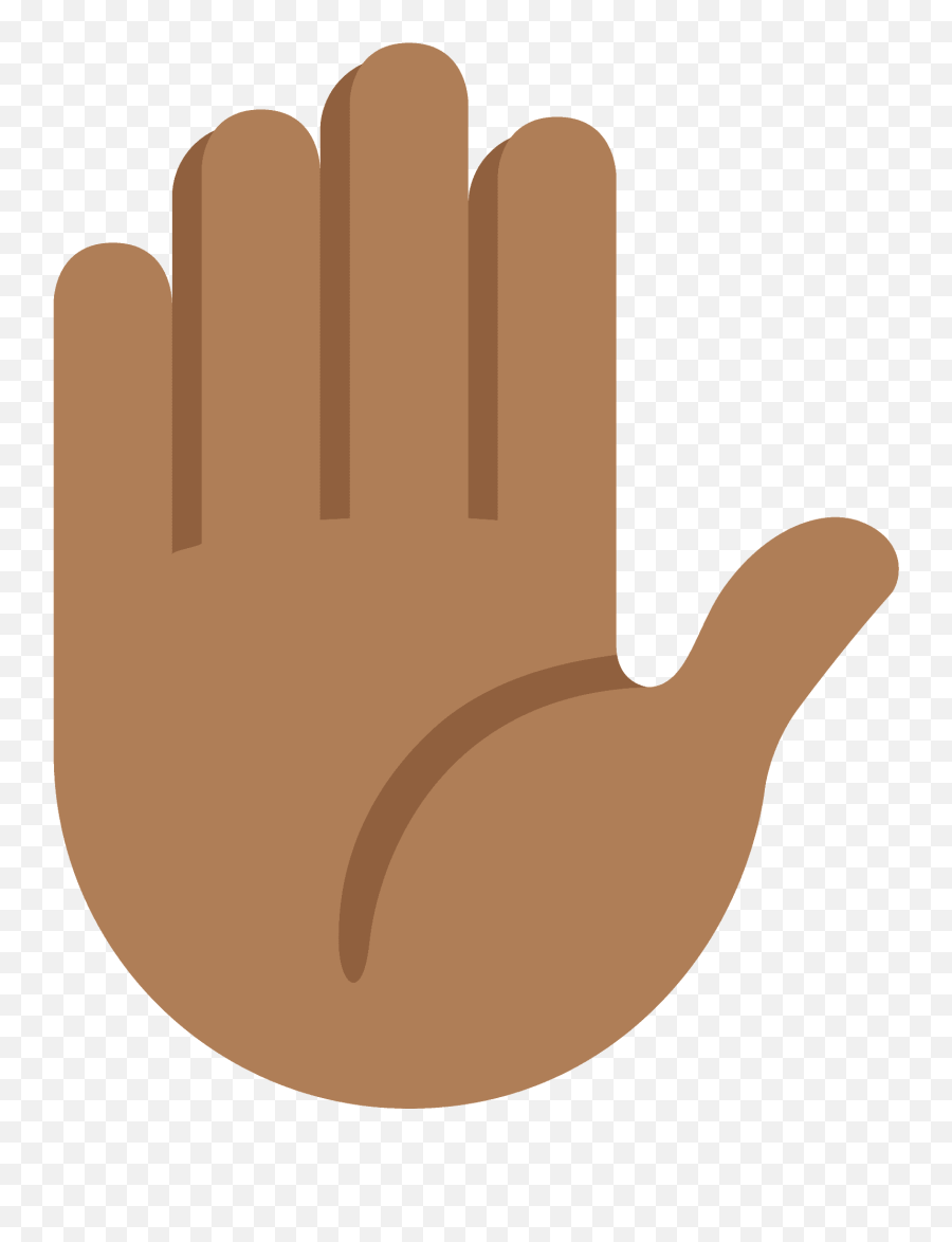 Raised Hand Emoji Clipart - Hand Raised Clipart Transparent,Hand Clipart