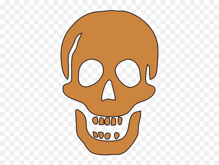 Brown Skull Clip Art Symbols Download - Brown Skull Emoji,Skull Clipart