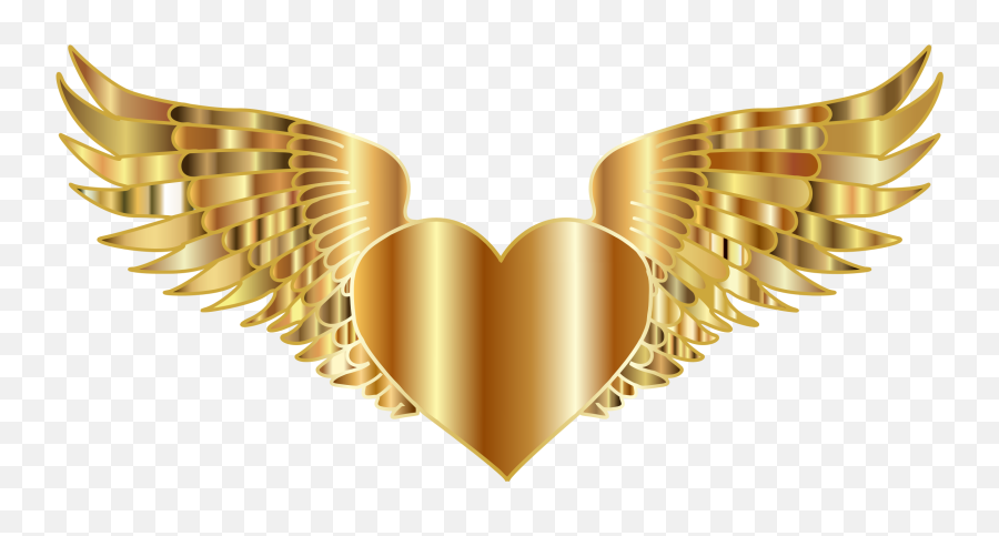 Gold Heart Clipart - Golden Heart Logo Png Transparent Transparent Gold Love Heart Emoji,Heart Logo
