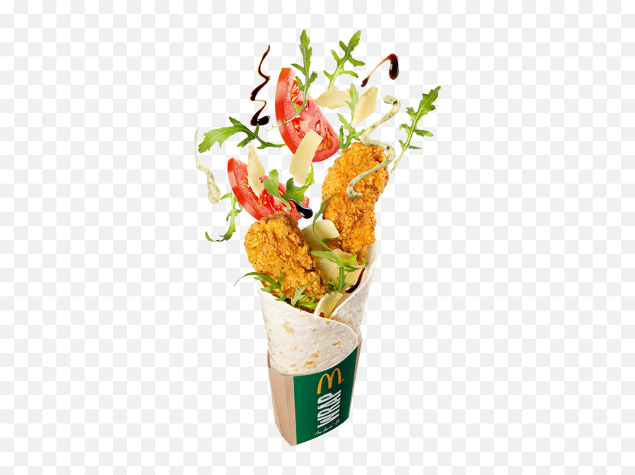 Download Hd Grilled Chicken Salad Wrap - Mcdonalds Wraps Png Emoji,Mcdonalds Png