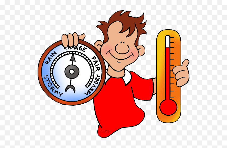 Weather Thermometer Clipart - Barometer Clip Art Emoji,Thermometer Clipart