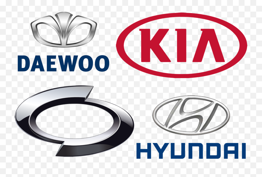 Korean Car Brands Companies And Manufacturers Car Brands - Language Emoji,Company Logo And Names