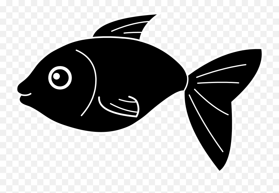 Fish Silhouette - Silhouette Fish Clipart Emoji,Fish Clipart