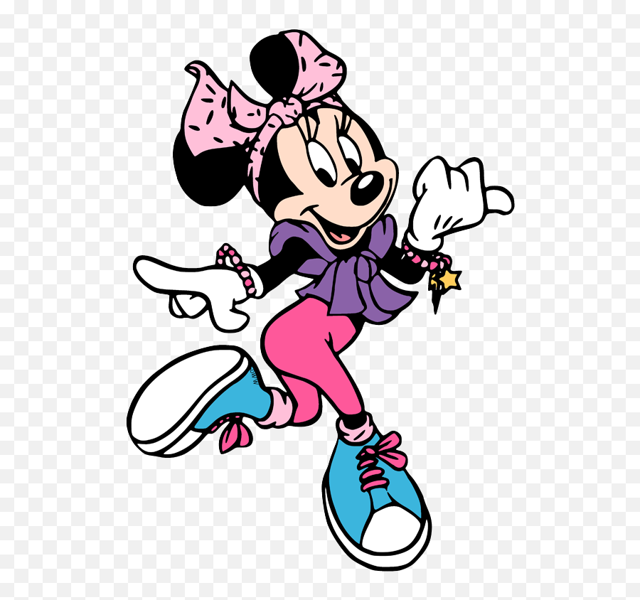 Minnie Mouse Clip Art 3 - Exercisinf Minnie Miuse Emoji,Exercising Clipart
