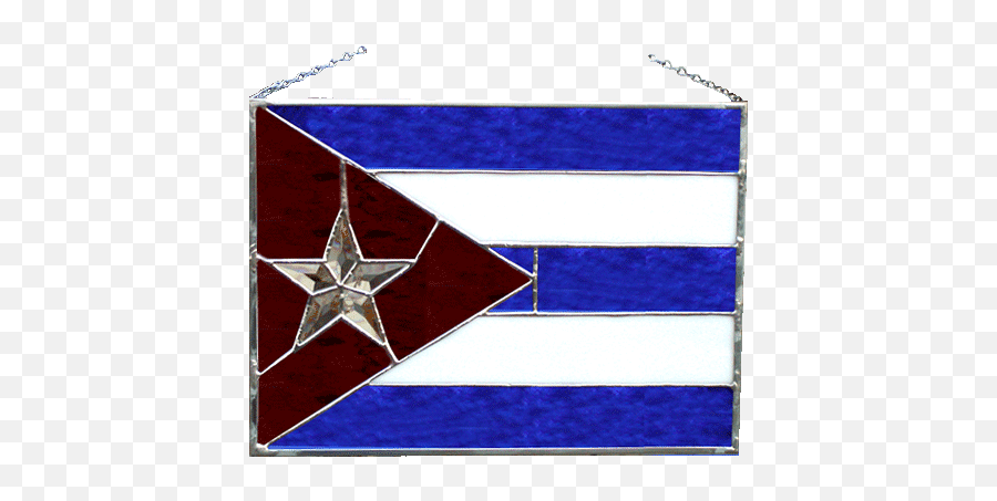 Cuban Stained Glass Flag - Puerto Rican Flag Stained Glass Emoji,Cuba Flag Png