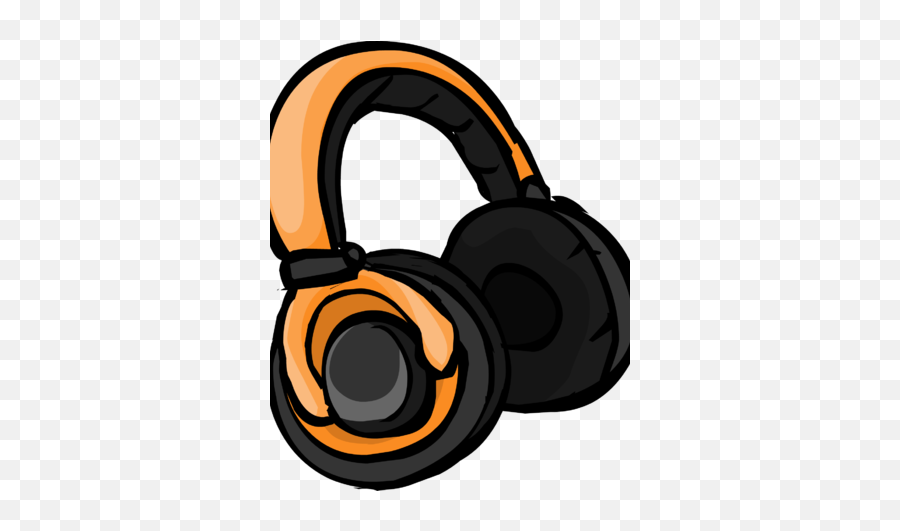 Orange Headphones Club Penguin Rewritten Wiki Fandom - Club Penguin Headphones Png Emoji,Headphones Icon Png