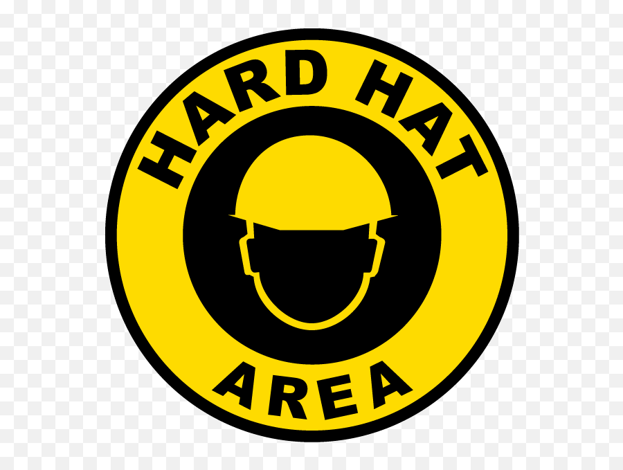 Traffic Signs - Hard Hat Area Floor Sign 12 X 8 Aluminum Emoji,Sweet Dreams Clipart