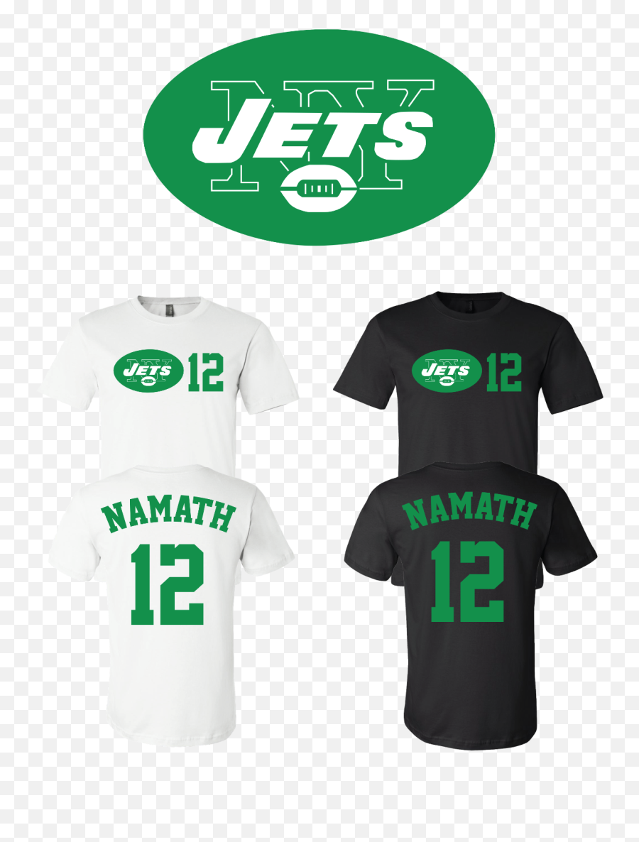 Joe Namath 12 New York Jets Jersey Player Shirt - New York Jets Emoji,New York Jets Logo