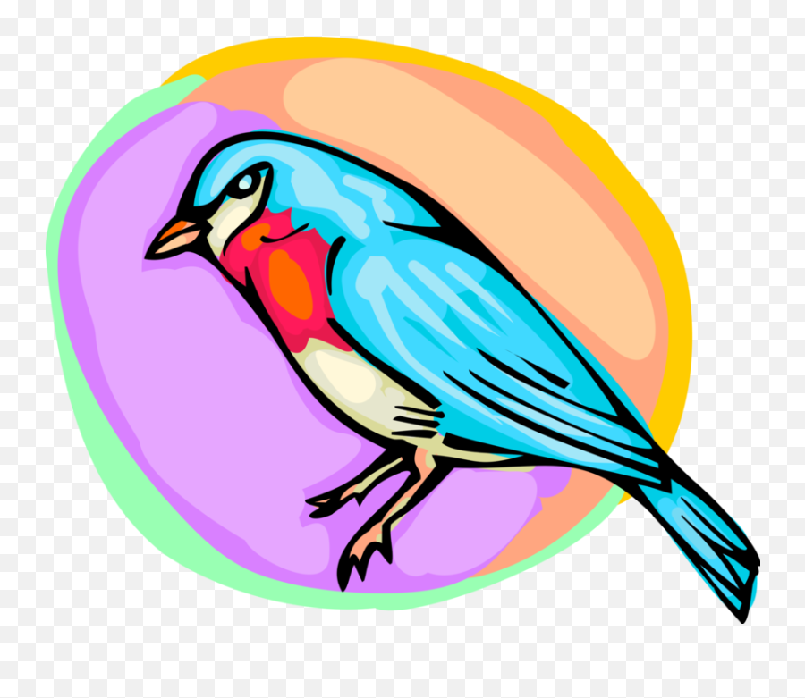 Vector Illustration Of Small Bluebird Bird - Mountain Emoji,Bluebirds Clipart