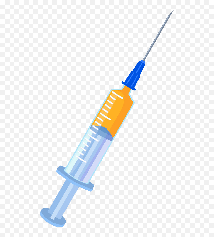 Syringe Clipart Transparent 1 - Cartoon Of A Vaccine Syringe Emoji,Syringe Clipart