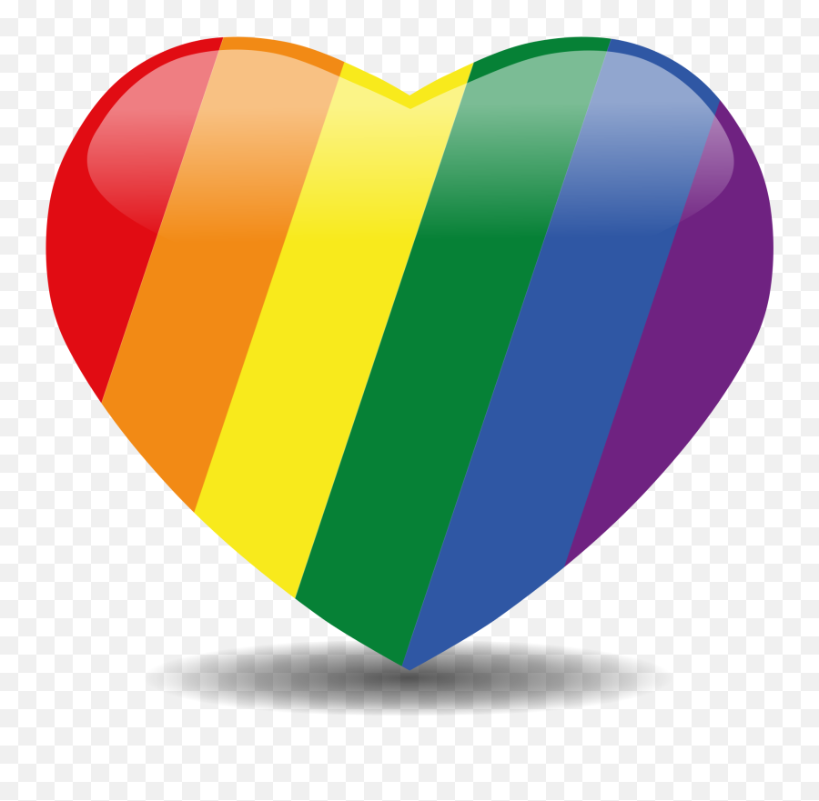 Lgbt Heart Png - Rainbow Heart Png Emoji,Hearts Transparent Background
