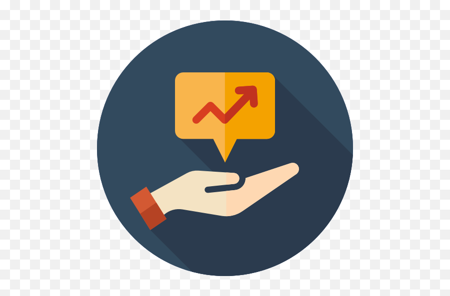 Graphics Arrow Hand Business Stats Statistics Growth - Objectives And Aim Powerpoint Slide Emoji,Web Icon Png