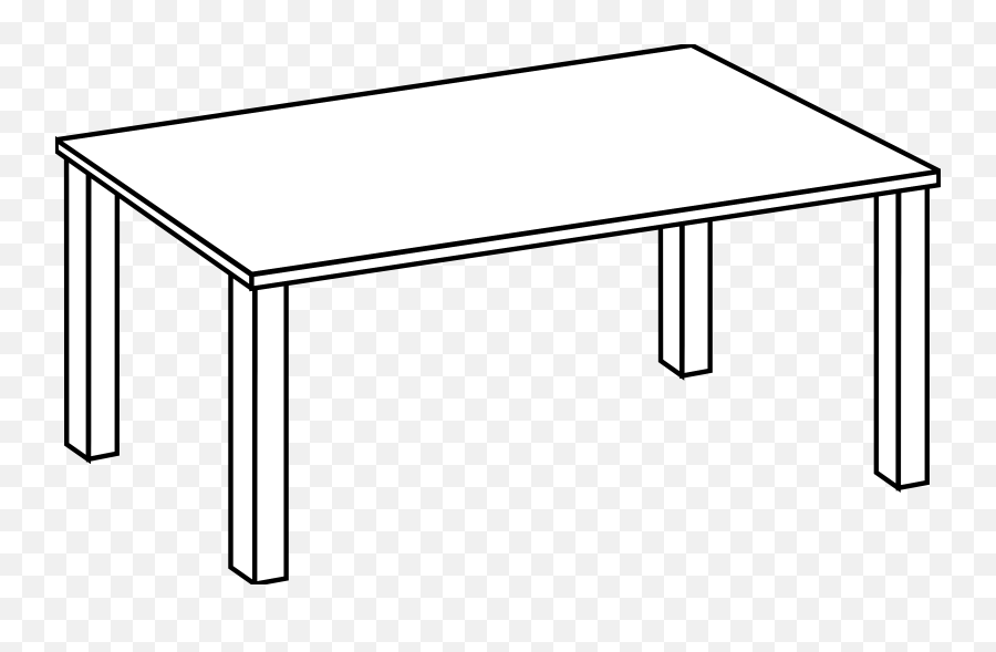 White Table Png Library Png Files - Table Clipart Black And White Emoji,Table Clipart
