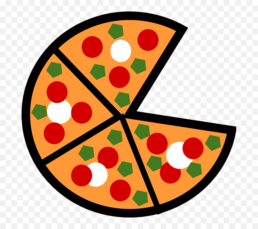 Fractions Pizza 1 5 Hd Png Download - Pizza Slices Clipart Emoji,Fractions Clipart