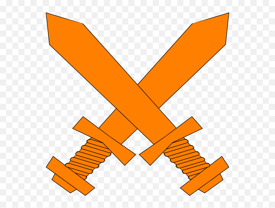 Picture - Orange Crossed Swords Transparent Emoji,Sword Logo