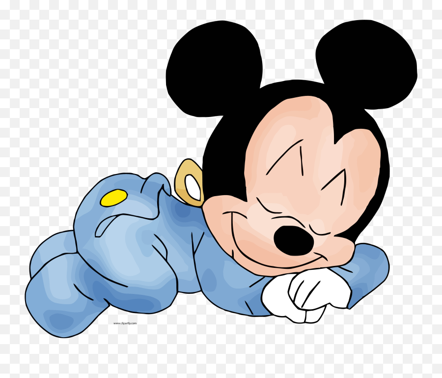 Baby Mickey Mouse Sleeping Clipart Png - Baby Mickey Mouse Png Emoji,Sleeping Clipart