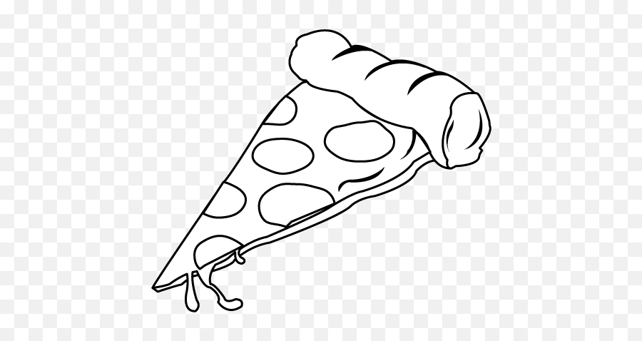 Pizza Black And White Pepperoni Pizza Clipart Black And - Slice Of Pizza Clipart Black And White Emoji,Pizza Clipart