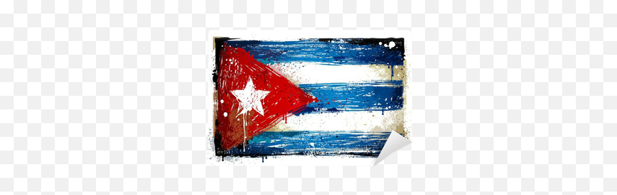 Grungy Cuban Flag Wall Mural U2022 Pixers - We Live To Change Cuba Flag Art Emoji,Cuba Flag Png