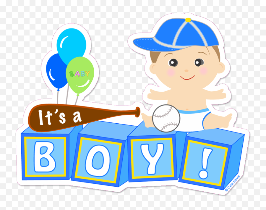 Baby Boy Clip Art Baseball Ba Boy Vector Black And - Cute Its A Boy Hd Emoji,Baby Boy Clipart