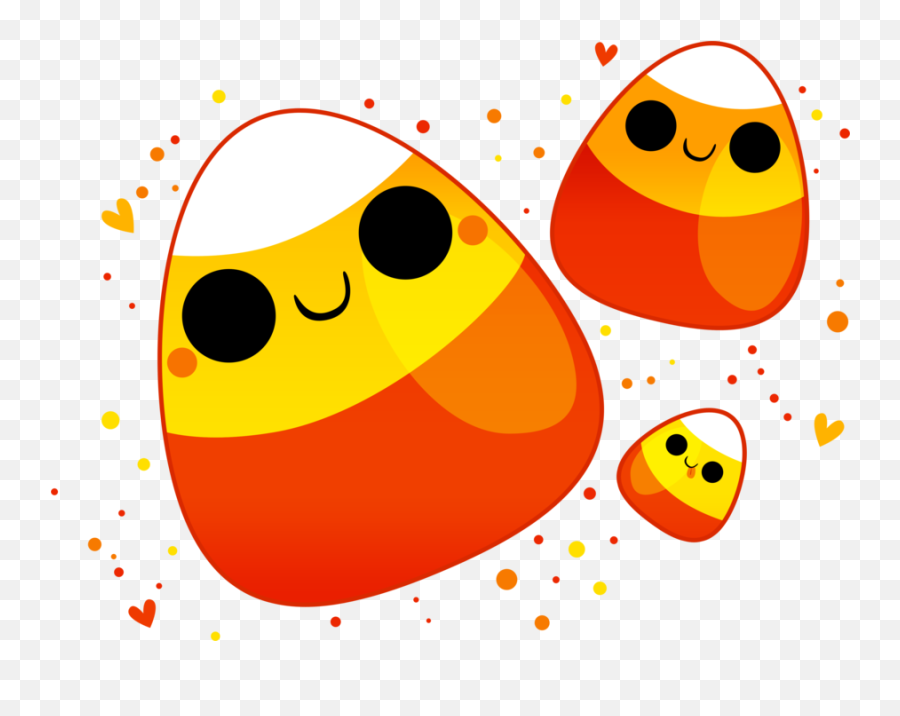 Cute Candy - Cute Kawaii Halloween Candy Corn Emoji,Candy Corn Clipart