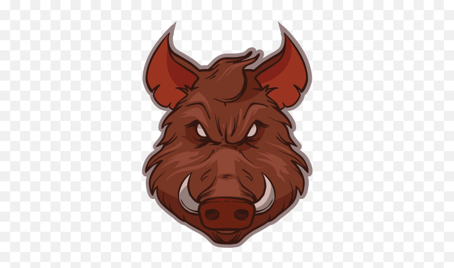 Printed Vinyl Wild Pig Hog Boar Head Razorback Stickers Emoji,Boars Head Logo