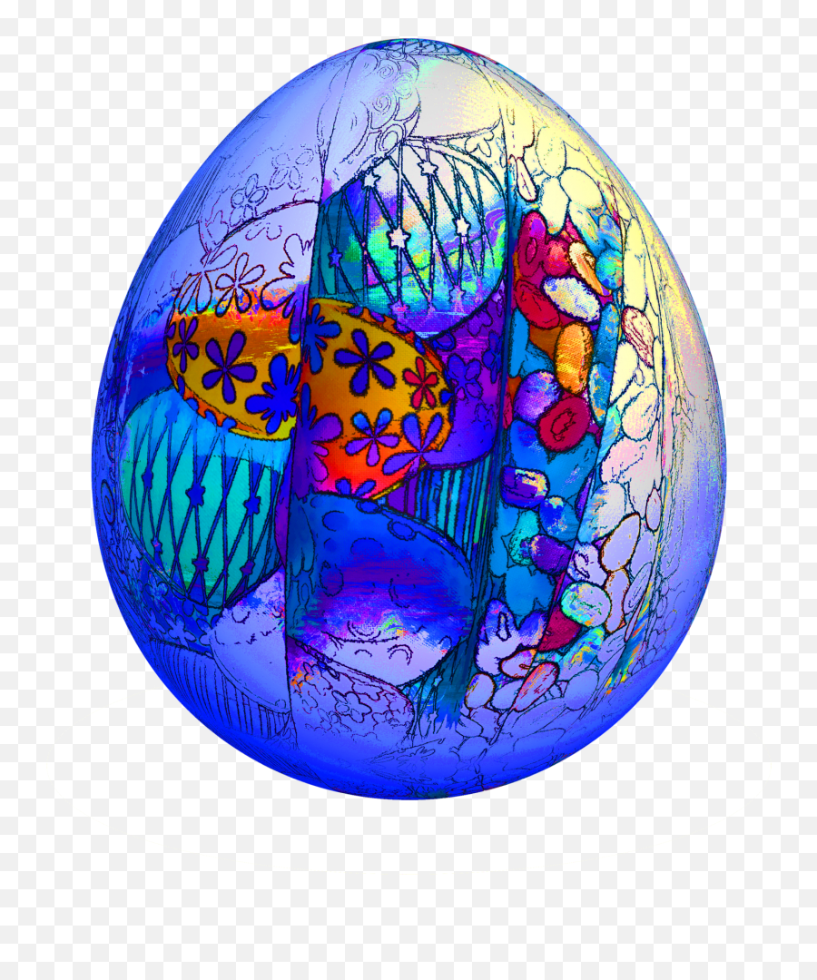 Blue Decorated Easter Egg Png Free Stock Photo - Public Jajko Png Emoji,Easter Egg Png