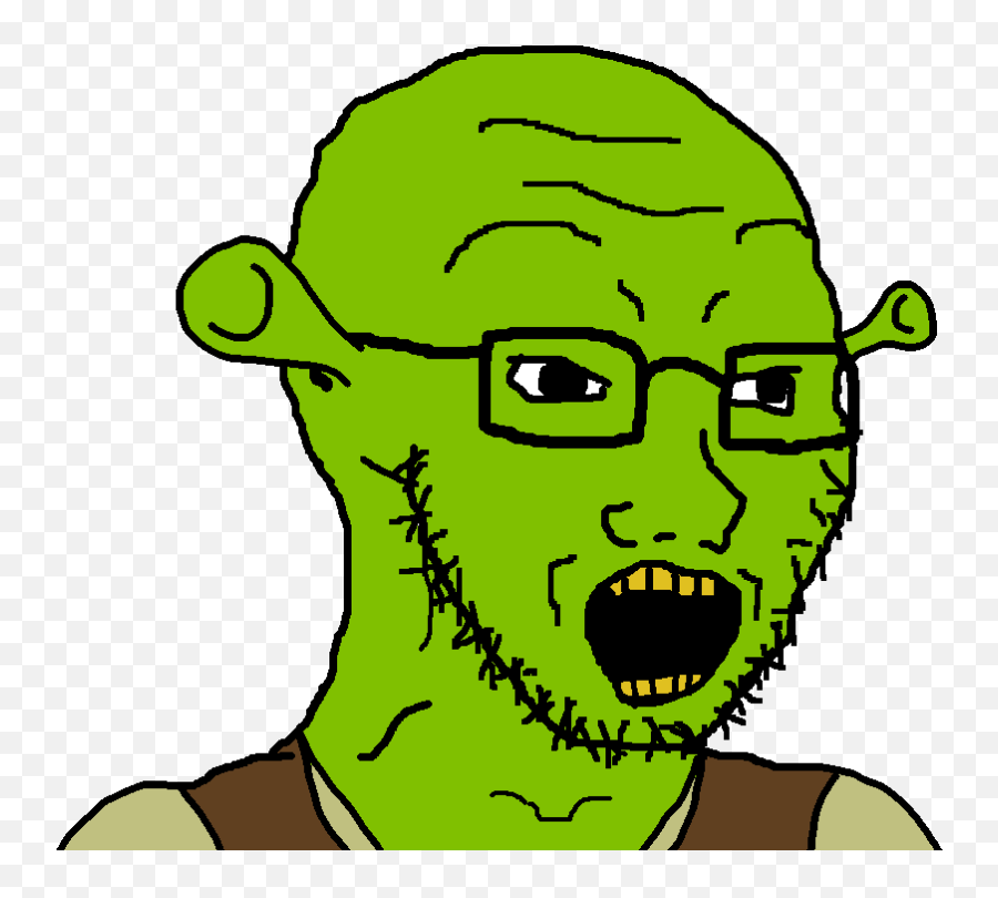 Soyjak Shrek Soy Boy Face Soyjak Know Your Meme Emoji,Shrek Head Transparent
