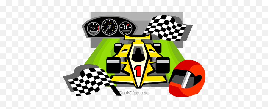 Race Car Royalty Free Vector Clip Art Illustration - Vc004622 Emoji,Drag Racing Clipart