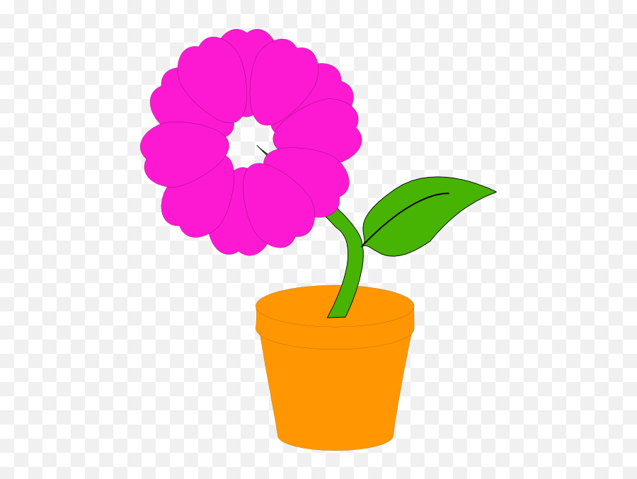 Download Flower In A Pot Clipart - Full Size Png Image Pngkit Illustration Small Flower Pot Emoji,Pot Clipart