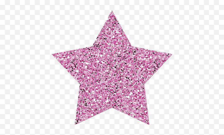 Glitter Star Png - Pink Glitter Star Png Full Size Png Transparent Background Glitter Star Clipart Emoji,Pink Png