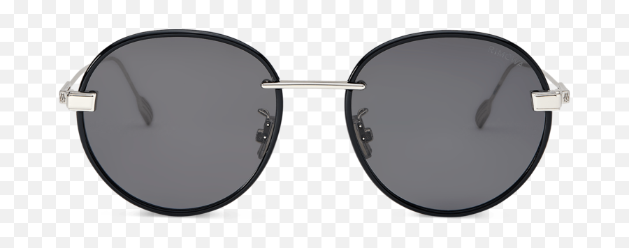 Rim Pantos Black Smoke Round Sunglasses - Full Rim Emoji,Black Smoke Png