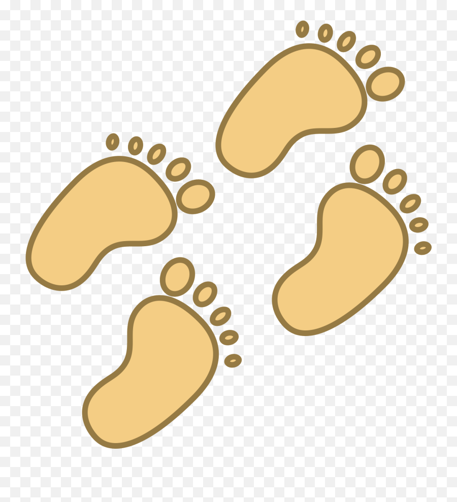 Footprints Clipart Human Footprint - Portable Network Graphics Emoji,Footprints Clipart
