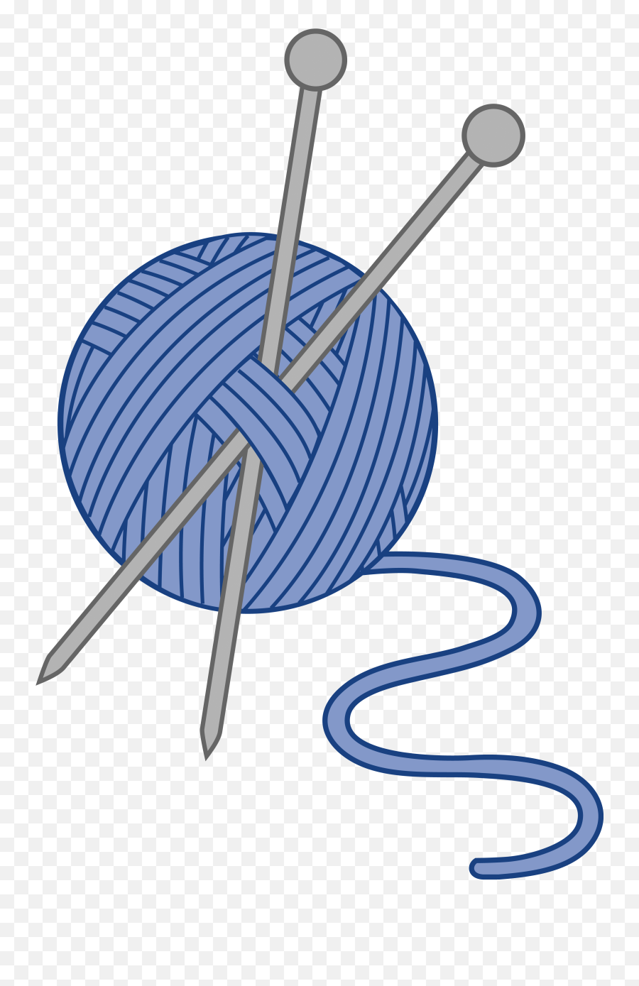 Knitting Needles Clip Art Transparent - Yarn Clipart Emoji,Hook Clipart