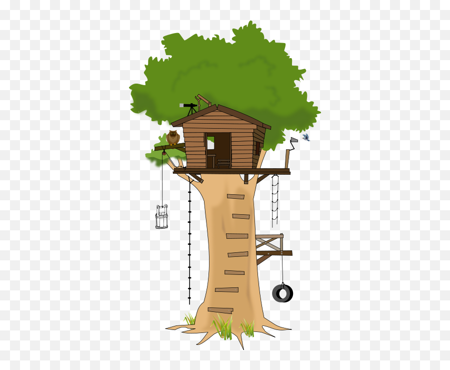 Jpg Freeuse Free House Cartoon Clip Art - Treehouse Clipart Emoji,House Clipart