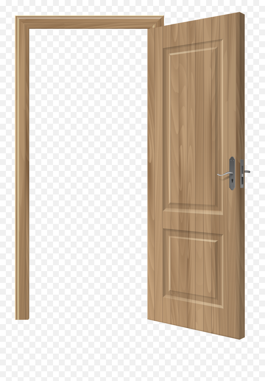 Open Wooden Door Png Clip Art - Clipart Open Door Png Emoji,Door Clipart
