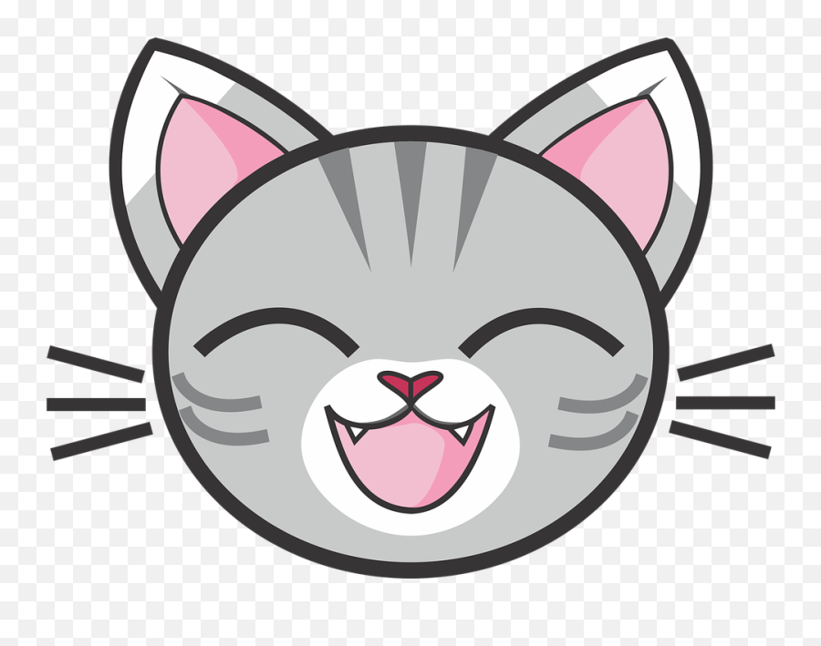 Cat Face Clipart Png Transparent Png - Cartoon Gray Tabby Cat Emoji,Cat Face Png