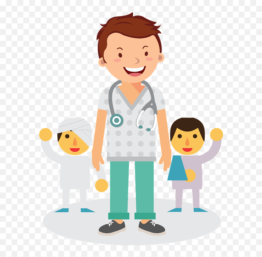 Doctor And Patients Clipart - Cartoon Doctor Gif Png Emoji,Patient Clipart