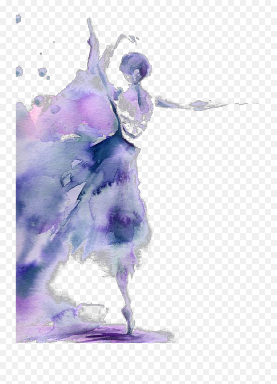 Dancer Transparent Watercolor - Ballerina Watercolor Paintings Emoji,Transparent Watercolor