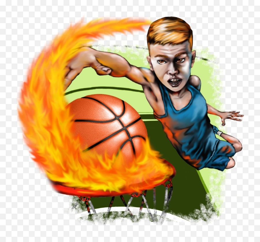 Basketball On Fire Vector Png - Player Emoji,Fire Vector Png