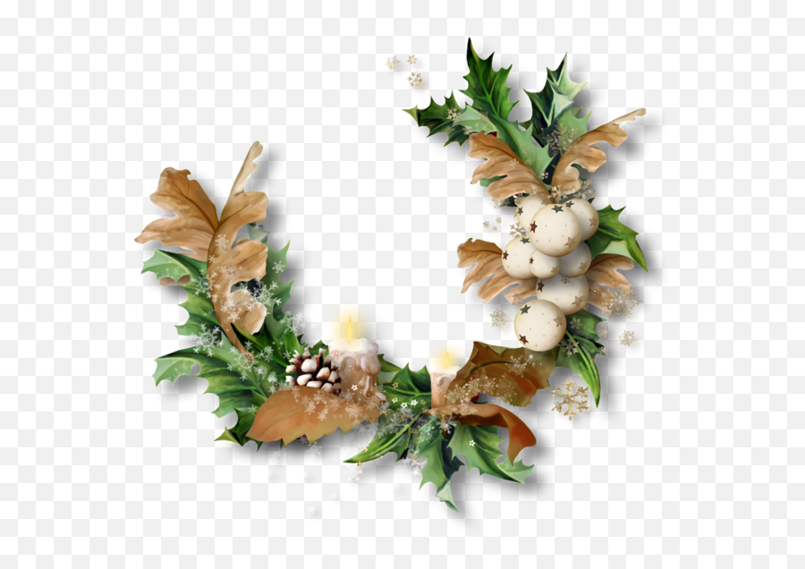 Christmas Leaf Garnish Plant For Christmas Border For - Decorative Emoji,Christmas Border Png