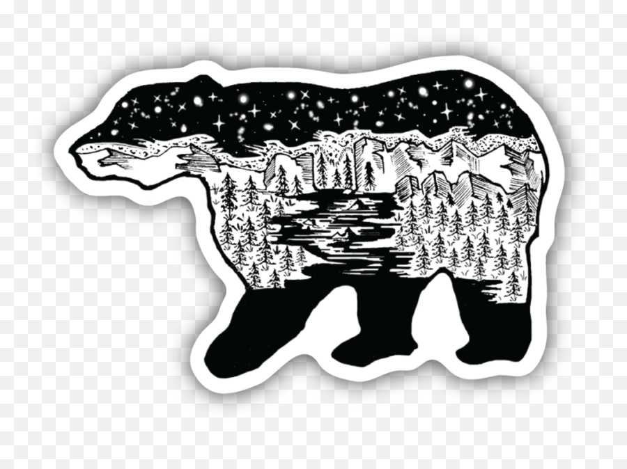Stickers Northwest - Bear Hydro Flask Sticker Emoji,Hydro Flask Logo Sticker