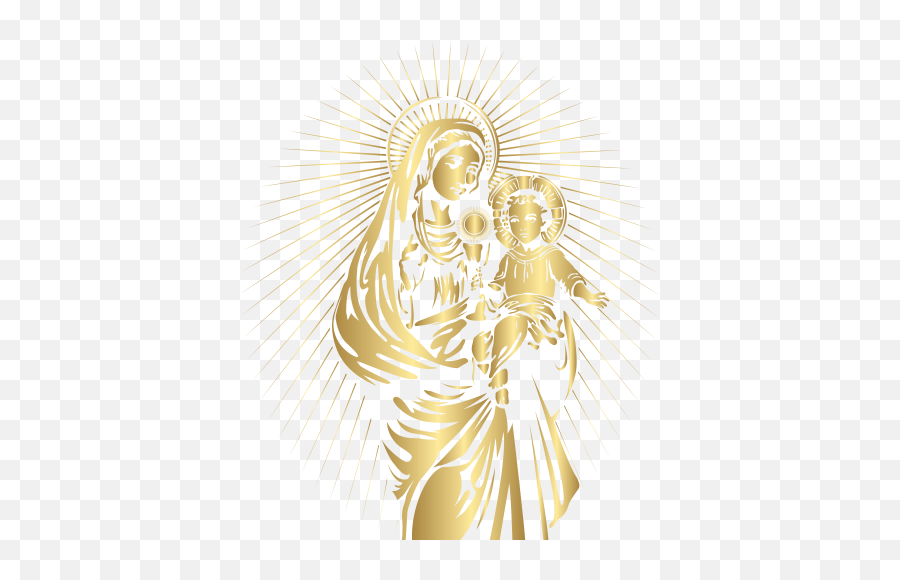 Blessed Virgin Mary And Baby Jesus Png - Virgin Mother Mary Png Emoji,Mary Clipart