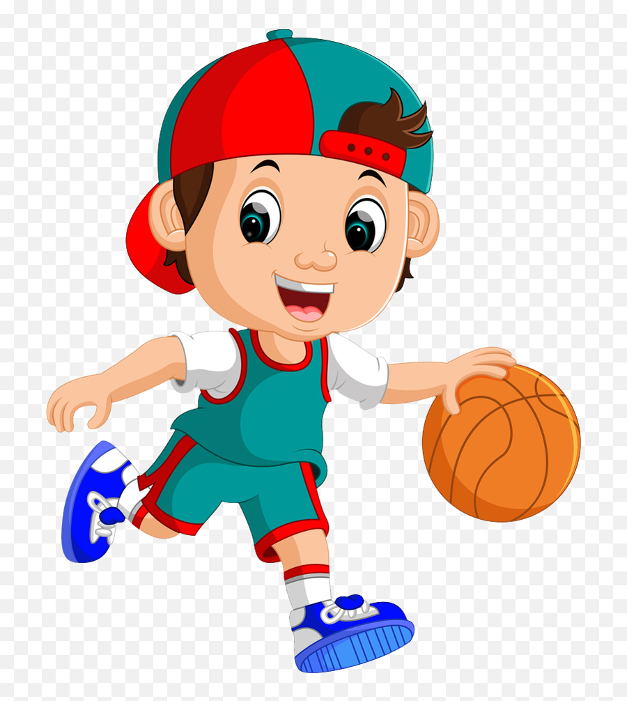 Library Of Black Boy Basketball Clip Art Royalty Free Stock - Boy Playing Basketball Clipart Emoji,Basketball Clipart Black And White