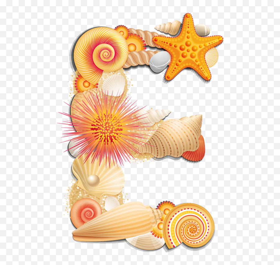 Letter Clipart Seashell Letter Seashell Transparent Free - Seashell Letter E Clipart Emoji,Letter Clipart