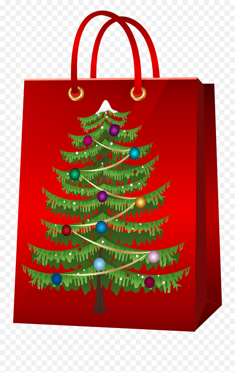 Christmas Gift Bag With Christmas Tree P 1373381 - Png Christmas Gift Bag Transparent Background Emoji,Christmas Tree Png