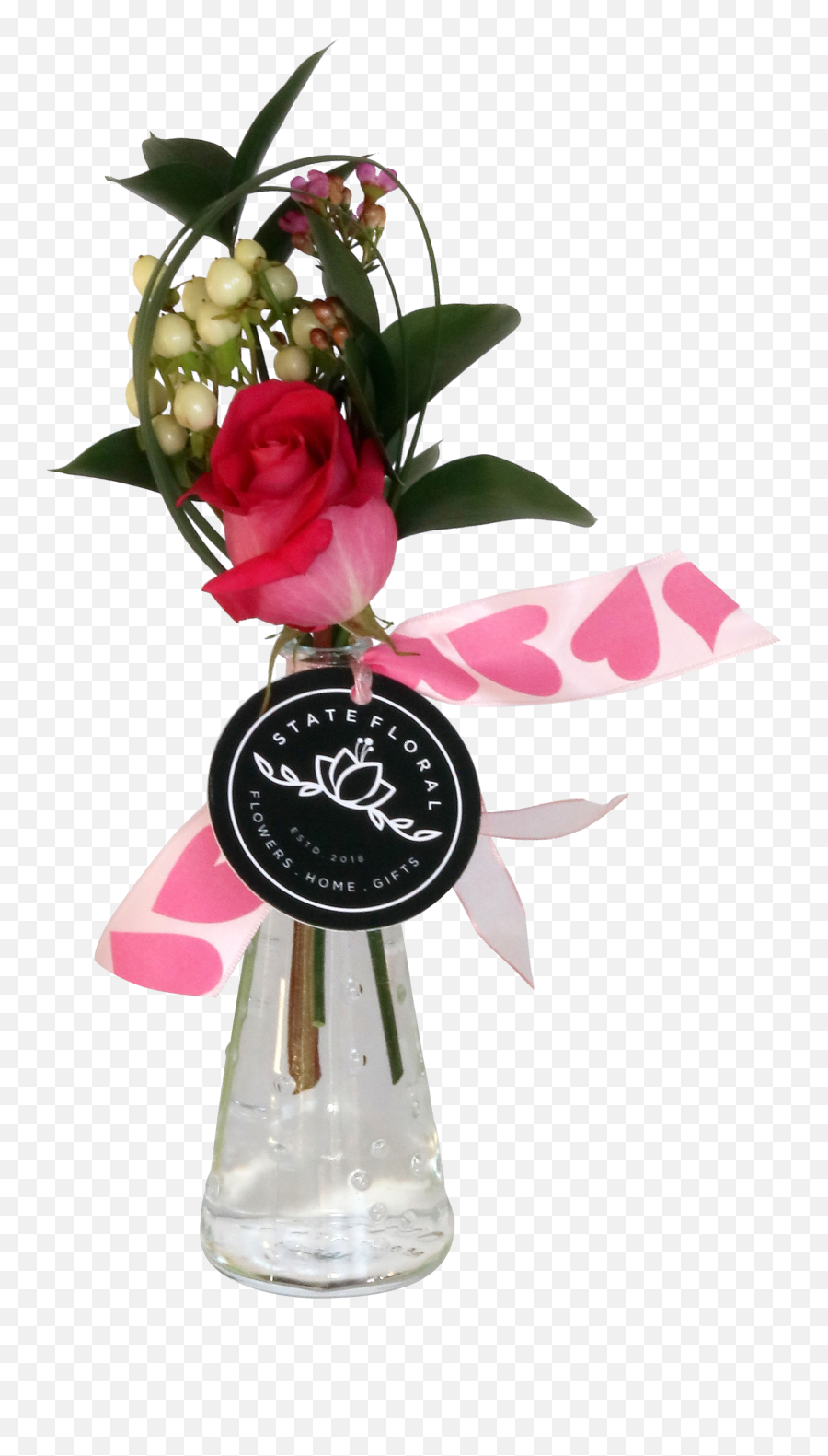 Simply Love - Single Rose In A Bud Vase Starkville Top Emoji,Single Flower Png