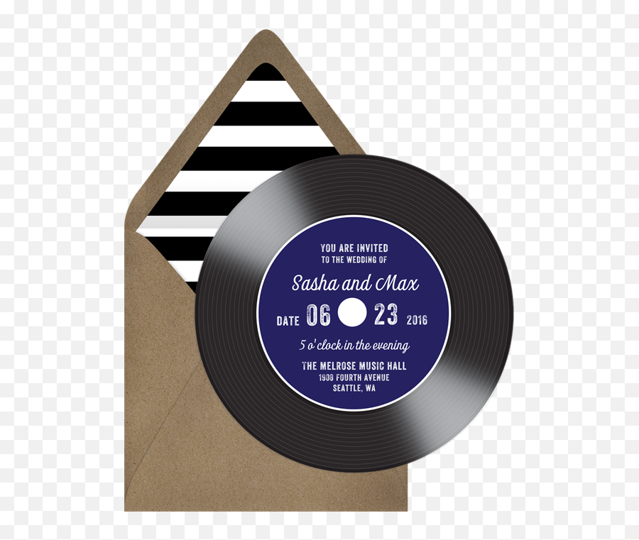 Vintage Vinyl Invitations Greenvelopecom Emoji,Vintage Logo Templates