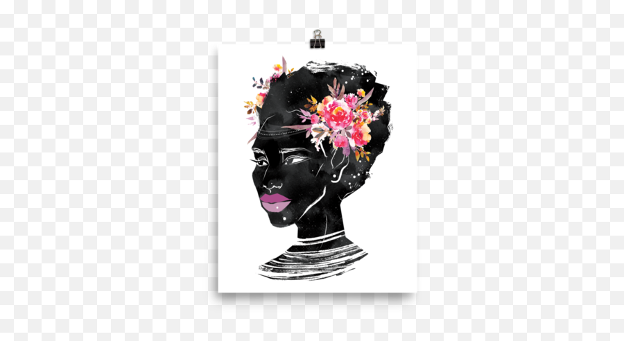Download Flower Crown Freeform Afro - Afro Png Image With No Picture Frame Emoji,Afro Png