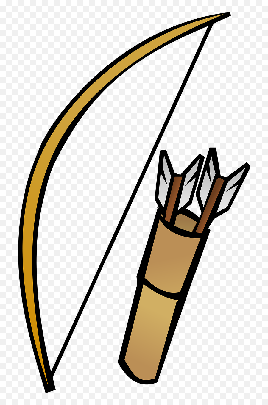 Bow And Quiver - Bow And Arrow Clipart Png Download Full Bow And Arrow Clipart Emoji,Bow And Arrow Clipart
