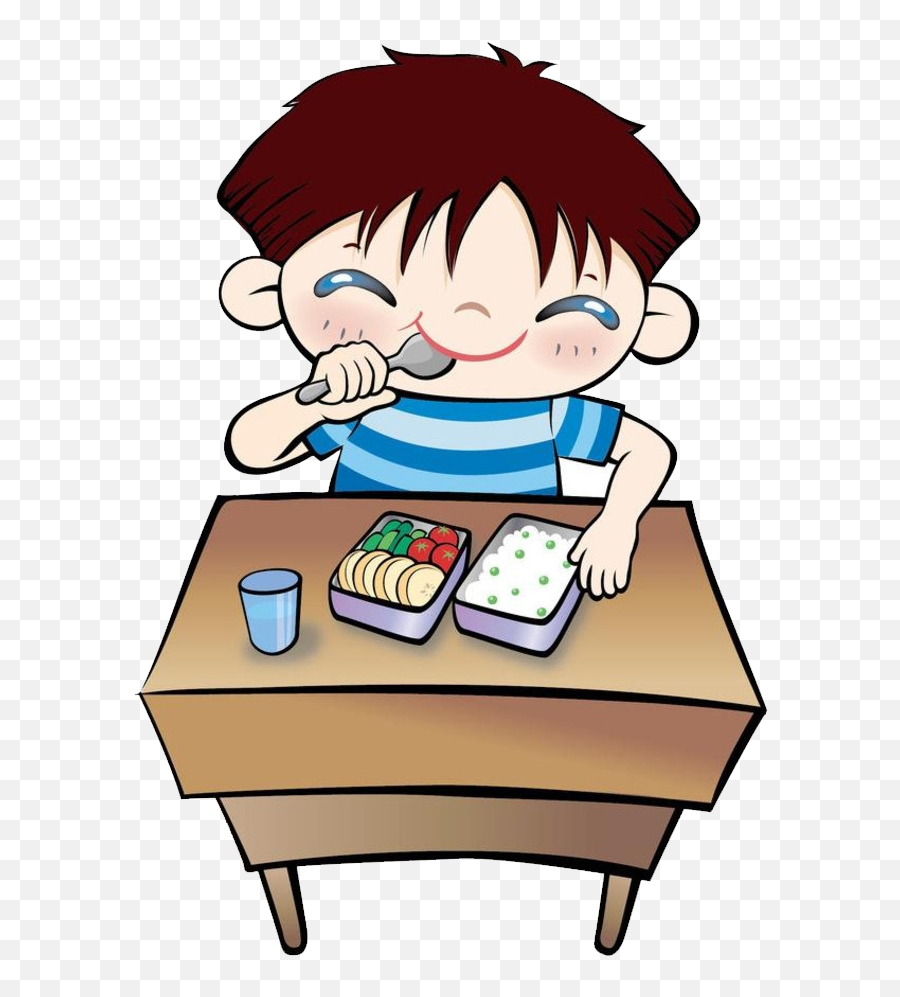 Clip Transparent Download Student Eating Lunch Clip - Eating Lunch Clipart Emoji,Lunch Clipart